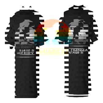 Papa-Saurus Rex Lustige Dinosaurieratertag Geschenk-Idee T-Shirt - Seseable