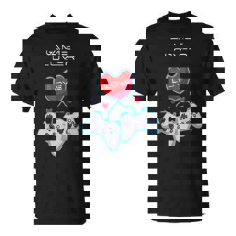Pareja Gamer Amor Mando Corazón Humor Camiseta unisex - Regaloses