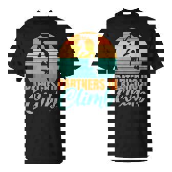Partners In Climb Couple Relationship Tree Rock Climber T-Shirt | Mazezy