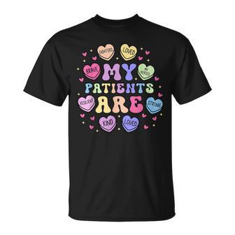 My Patients Are Candy Heart Nurse Doctor Healthcare Workers T-Shirt - Thegiftio