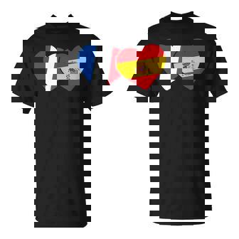 Patrimoine Espagnol Drapeau Français Drapeau Espagnol T-Shirt - Cadeauxyz