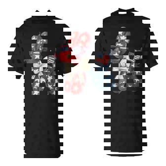 Patriotic Balloon Dog Fourth Of July Dog Lover T-Shirt - Monsterry