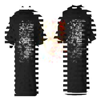 Patriotic Wolf American Flag Usa Wolf Lover Vintage T-Shirt | Mazezy