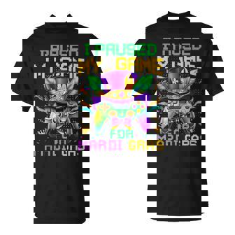I Paused My Game For Mardi Gras Video Game Controller Boys T-Shirt - Monsterry