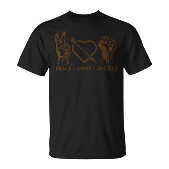 Paz Amor Justicia Igualdad Camisa Justiciaocial Camiseta unisex - Regaloses