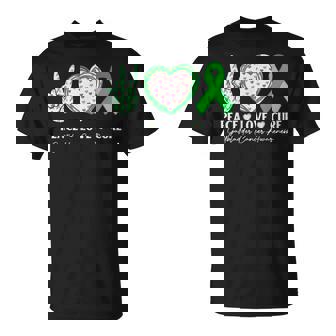 Peace Love Cure Gallbladder Cancer Awareness For Men T-Shirt - Thegiftio