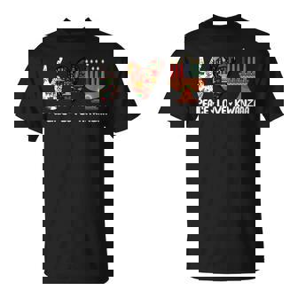 Peace Love Kwanzaa Pajamas African Happy Kwanzaa Matching T-Shirt | Mazezy