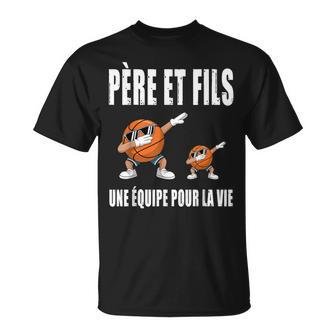Père Et Fils Basketball Dab Papa Basketteur Fête Des Pères T-Shirt - Cadeauxyz