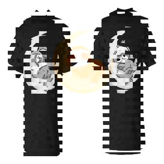 Perezoso Dormido En La Luna – Ilustración Camiseta unisex - Regaloses