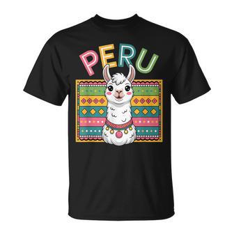 Peru Llama Peruvian Roots Peru Heritage T-Shirt | Mazezy