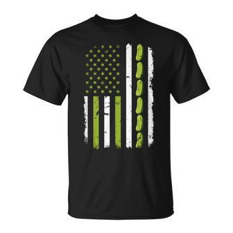 Pickle Cucumber Usa American Flag Pickle Lovers 4Th Of July T-Shirt - Thegiftio UK