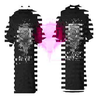 Pink Out Basketball Breast Cancer Awareness T-Shirt - Monsterry