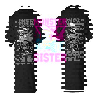 Pink Shark Monster Truck Sister Monster Truck Are My Jam T-Shirt | Seseable UK