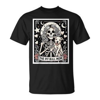 Pitbull Mom Tarot Card Cute Skeleton Pittie Mom Girls T-Shirt - Thegiftio UK