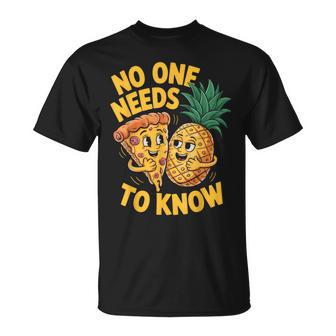Pizza Hawaii Mit Ananas Geheimnispruch Lustig Hawaiipizza T-Shirt - Geschenkecke