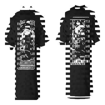 The Pizza Lover Cat Vintage Gothic Tarot Card T-Shirt - Thegiftio