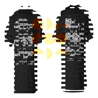 Pizza Slice Fraction Math Teacher Back To School Educational T-Shirt | Mazezy