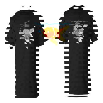 Poisson Rouge Mignon En Forme D'aileron De Requin T-Shirt - Cadeauxyz