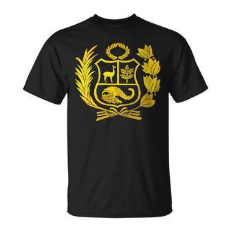 Polo Peruano Escudo Nacional De Perú Cuello Camiseta unisex - Regaloses