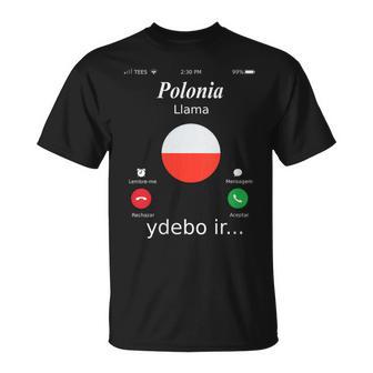 Polonia Llama Ydebo Ir… Polonia Cuello Camiseta unisex - Regaloses