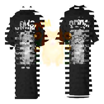 Pom Mom Pomeranian Dog Sunflower Lover T-Shirt | Seseable CA