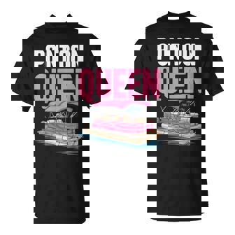 Pontoon Queen For Girls Pontoon Boat Captain Boating T-Shirt - Monsterry