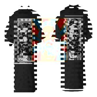 Pop Art Jesus Retro Christian Faith Religious T-Shirt | Mazezy