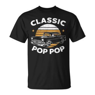 Pop Pop Vintage Retro Classic Car Lover Enthusiast T-Shirt - Thegiftio UK