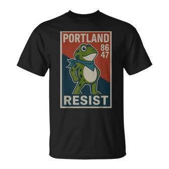 Portland 8647 Frog Resist Protest Retro Vintage T-Shirt - Thegiftio UK