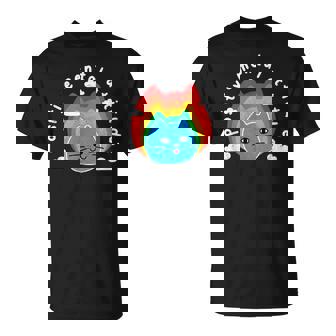 Positive Mental Attitude Arc-En-Ciel Chat Mignon Amusant Humour T-Shirt - Cadeauxyz