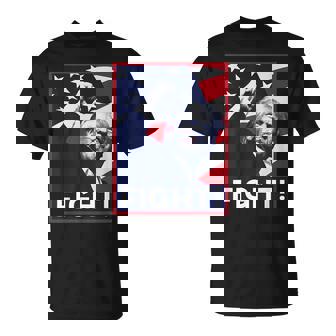 Póster De La Bandera De Estados Unidos De Trump Fight Fist Pump 2024 Camiseta unisex - Regaloses