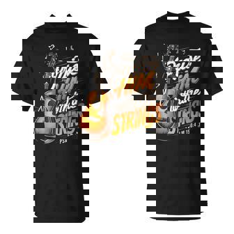 Praise Him With The Strings Psalm 150 4 Christian Guitar T-Shirt - Monsterry