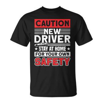 Precaución Nuevo Driver Para Nuevo Conductor Camiseta unisex - Regaloses