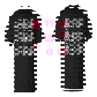 Preppy Buffalo Plaid Pink Pumpkin Bow Coquette Trendy T-Shirt - Monsterry