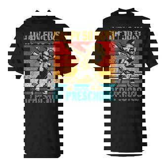 Preschool Dabbing Boy Happy 50 Days Of Preschool Student T-Shirt | Mazezy