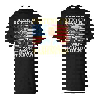 Pretend I'm George Washington Vintage Halloween Costume T-Shirt | Mazezy