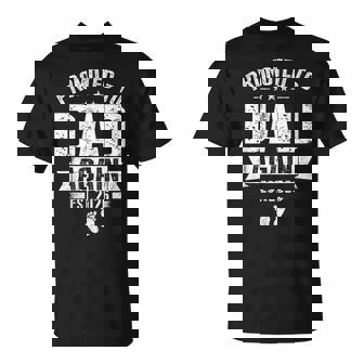 Promoted To Dad Again Est 2026 Pregnancy Announcement T-Shirt | Seseable CA