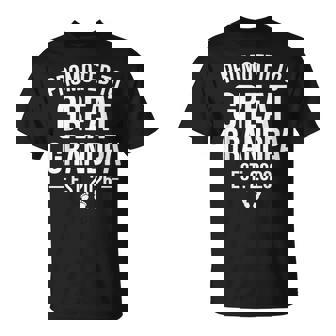 Promoted To Great Grandpa Est 2026 Pregnancy Announcement T-Shirt | Mazezy