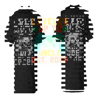 Promoted To Uncle 2025 Leveled Up To Uncle Est 2025 Gaming T-Shirt | Mazezy