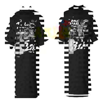 Proud Army Dad Military Dad With Dog Tag Us Flag T-Shirt | Mazezy