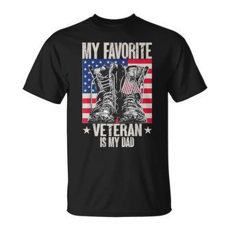 Proud My Favorite Veteran Is My Father Veteran's Day T-Shirt - Thegiftio UK