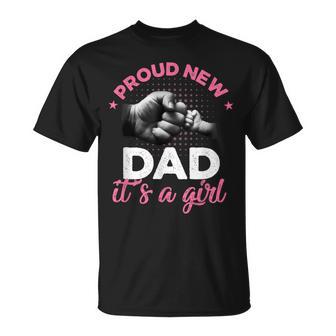 Proud New Dad It's A Girl Promoted To Daddy T-Shirt - Thegiftio UK