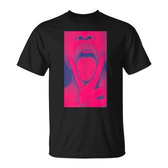 Provocativa Camisa De Lengua Entre Los Dedos In Mangas Camiseta unisex - Regaloses