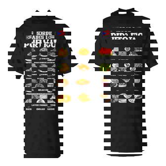 Puerto Rico Foods Boricua Flag Proud Puerto Rican Heritage T-Shirt - Monsterry