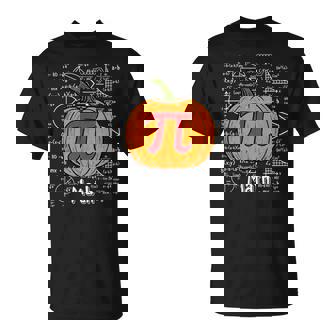 Pumpkin Pie Math Thanksgiving Halloween Pi Day T-Shirt - Monsterry
