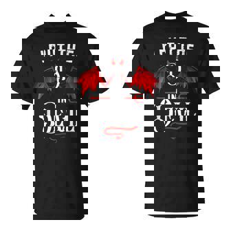 I Put D In Devil Matching Couple Vintage Halloween Costume T-Shirt | Mazezy