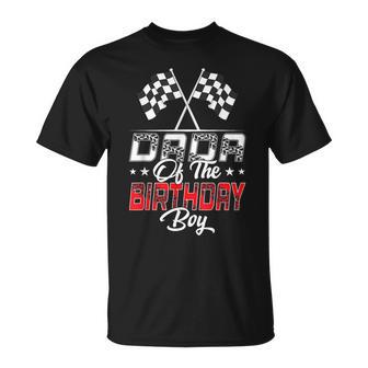 Race Car Dada Of The Birthday Boy Racing Family Pit Crew T-Shirt - Thegiftio UK