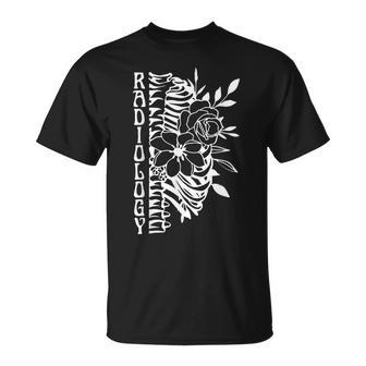 Radiology Technologist Skeleton Floral X-Ray Rad Tech T-Shirt - Thegiftio UK