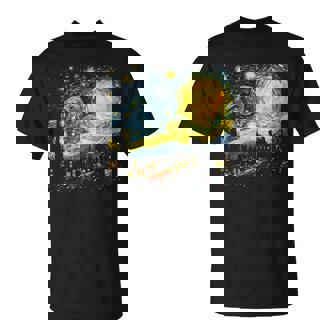 Rana Noche Estrellada Divertido Ranaan Gogh Arte Estético Meme In Mangas Camiseta unisex - Regaloses