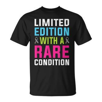 Rare Disease Awareness Day 2026 Rare Condition Zebra Ribbon T-Shirt - Thegiftio